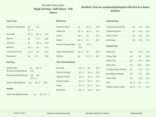 menu screenshot