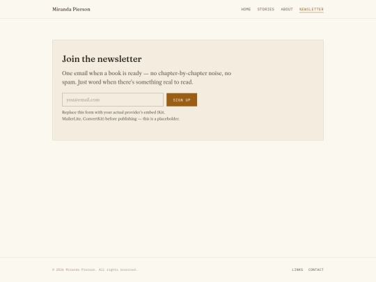 newsletter screenshot