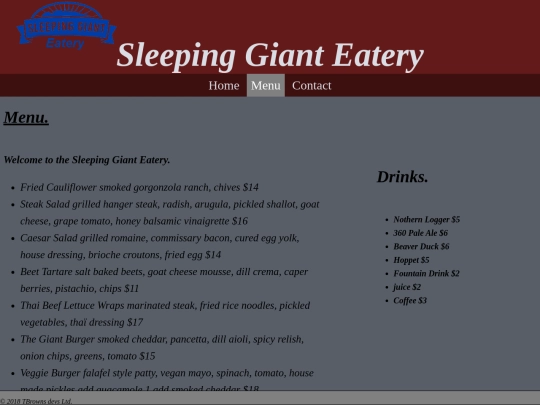 menupage screenshot