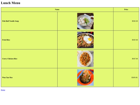 Lunch screenshot