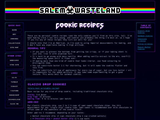 recipes/cookies screenshot