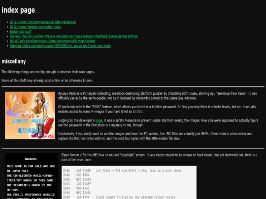 index screenshot