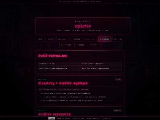 updates screenshot