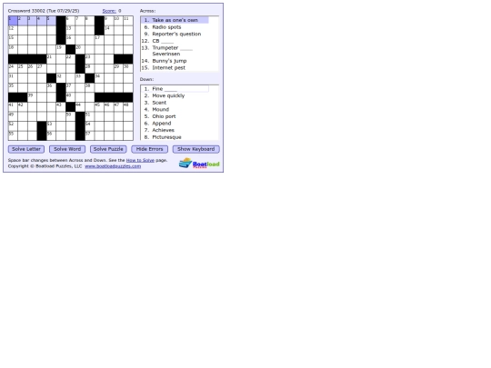 arcade/crossword screenshot