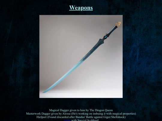 Equipment screenshot