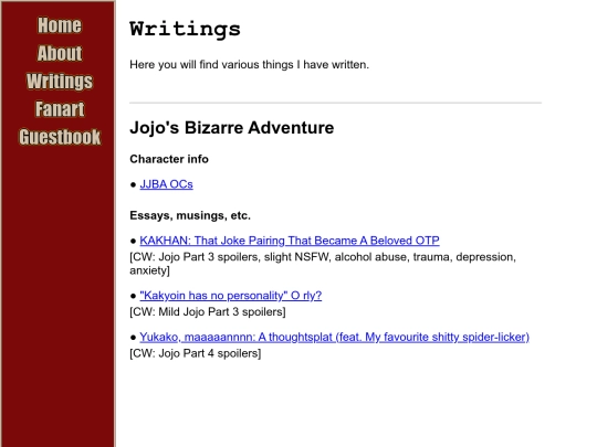 writings screenshot