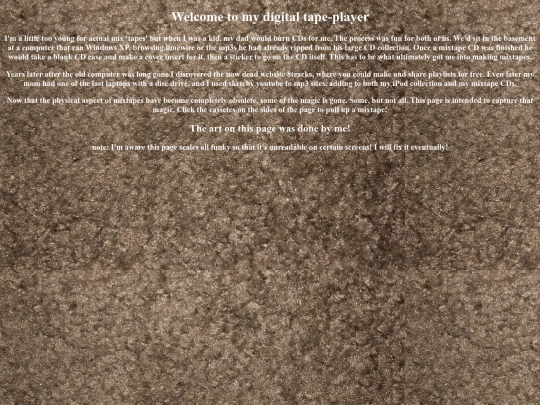 projectspage/mixtapespage/playlistpages/landingpage screenshot