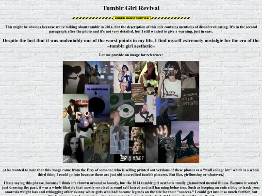 projectspage/mixtapespage/playlistpages/tumblrgirl screenshot