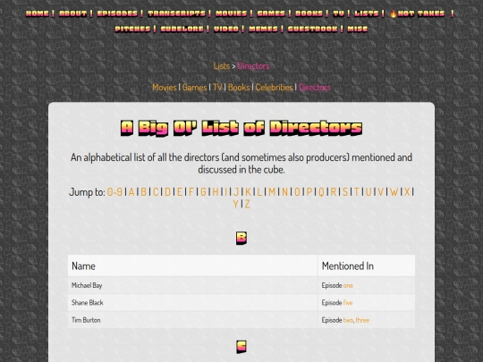 lists/list-directors screenshot