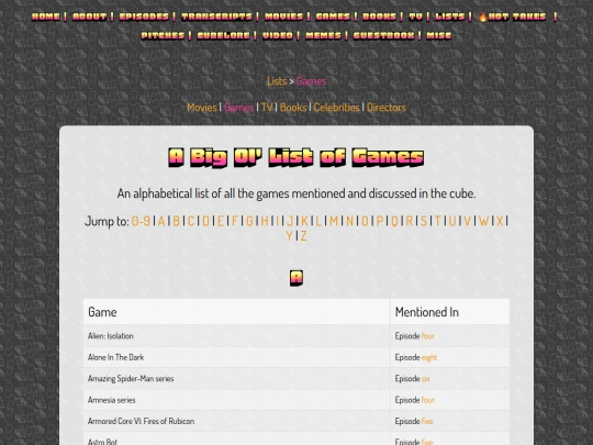 lists/list-games screenshot