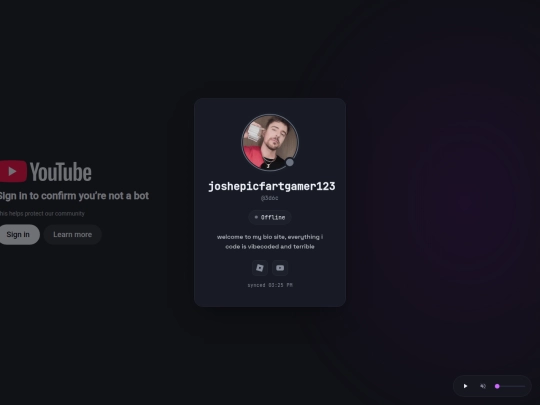 bio screenshot
