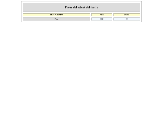 Examen/tarifes screenshot