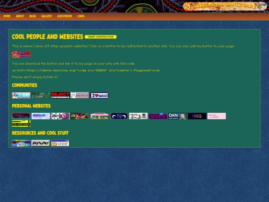 links screenshot
