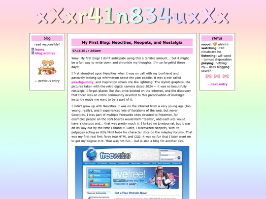 blog/entries/myfirstblog screenshot