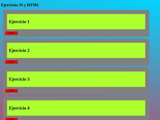 Ejercicios Botones JS screenshot