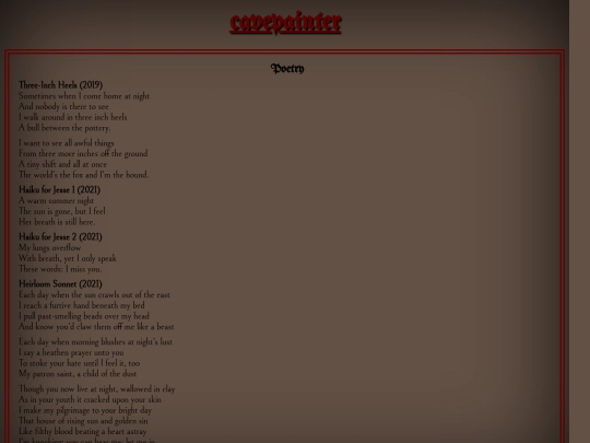 poetry screenshot