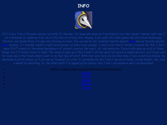 info screenshot