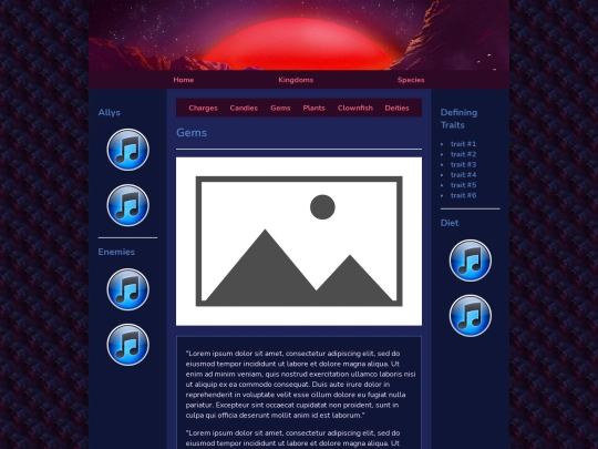 species/gems screenshot