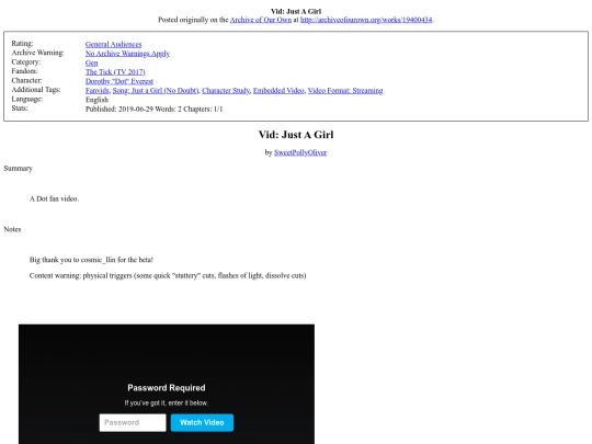 Fanworks/The Tick/Vid_Just_A_Girl screenshot