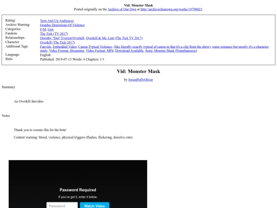 Fanworks/The Tick/Vid_Monster_Mask screenshot
