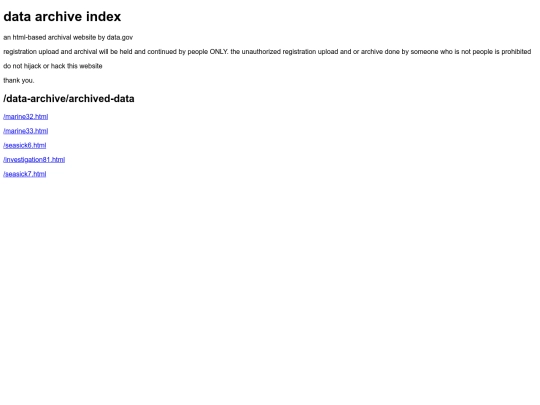 data-archive screenshot