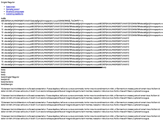 sniglet/sniglet-regular-demo screenshot