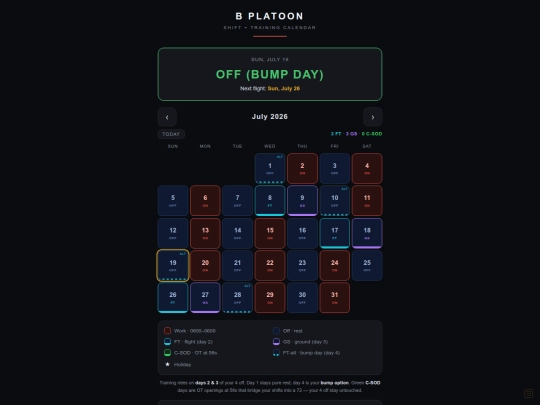 BPlatoonShiftCalendar_Training screenshot