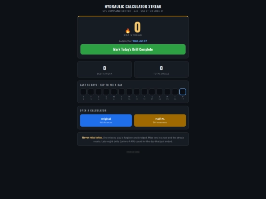 HydraulicCalculatorTracker screenshot