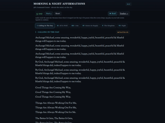 affirmations screenshot