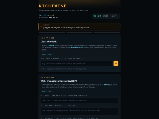 nightwise screenshot