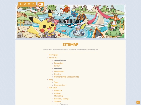 info/sitemap screenshot