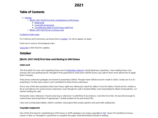short-blogs screenshot