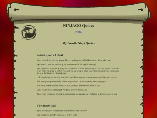 ninjagoquotes screenshot