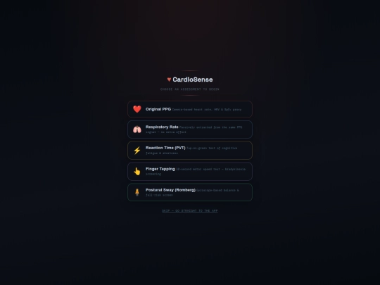 cardiosense screenshot