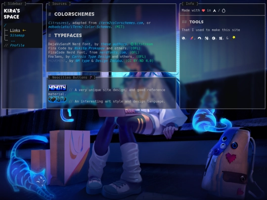 links screenshot