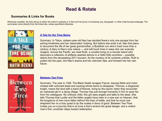 summaries screenshot