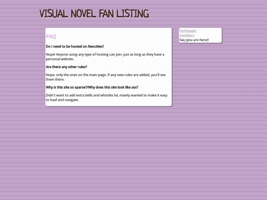 faq screenshot