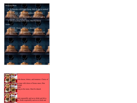 divs and the box model/Menu Project_Will Norman screenshot