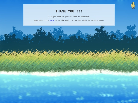 thankyou screenshot