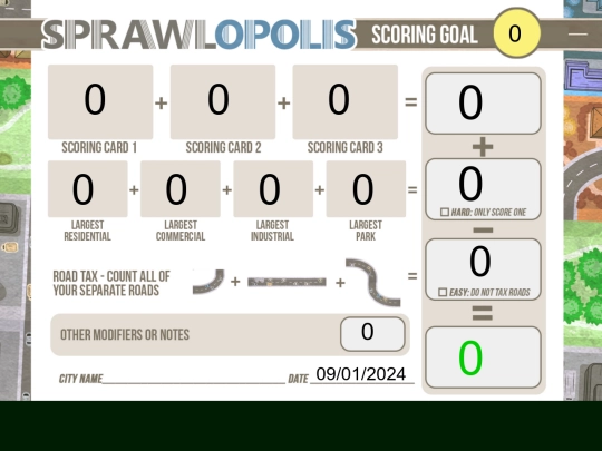 sprawlscore screenshot