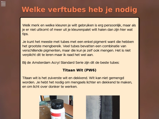 Artikelen/Materiaal/Welke-verftubes screenshot