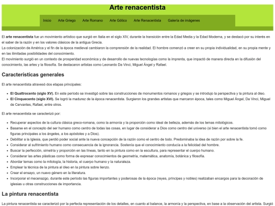 arte renacentista screenshot