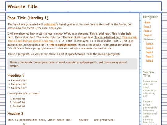 index screenshot
