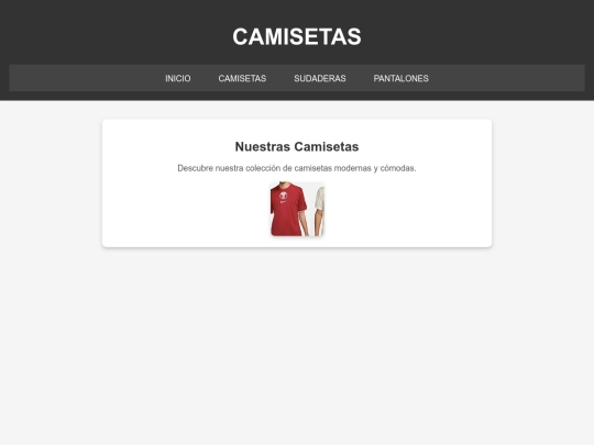 camisetas screenshot