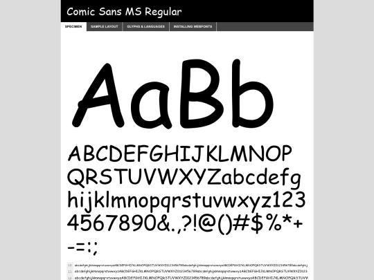 font/comic-demo screenshot