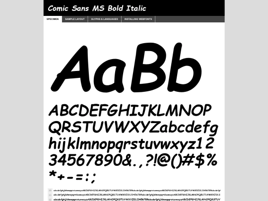font/comicz-demo screenshot