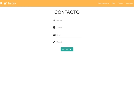 ecommerce-pets/contacto screenshot