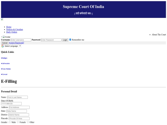 ECOURT/ef screenshot