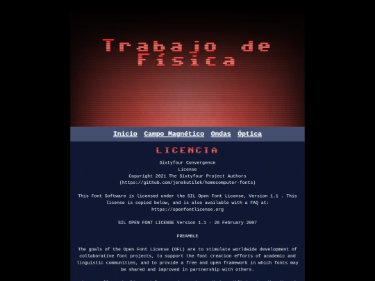 experimental/License screenshot