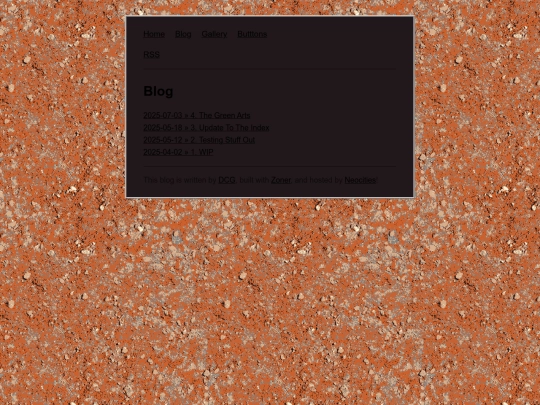 homepage/blog screenshot